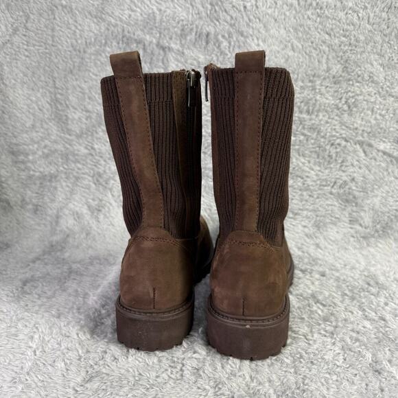 Bueno Stella Lace Up Booties Women's Size 7.5 Brown Suede Combat Ankle Boots - Picture 4 of 7